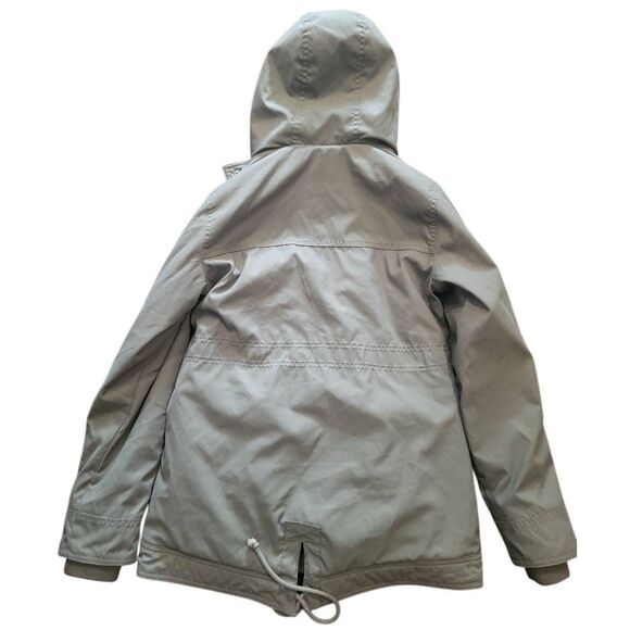 Hollister Coat Women's XS Olive Green Parka Faux Fur Lined Hooded Winter - Picture 2 of 5